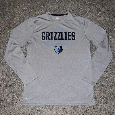 Adidas Youth XL Memphis Grizzlies Pre-Game Team Logo Climalite L/S T-Shirt-Gray • $16.19