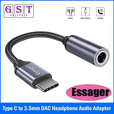 $5.85 • Buy USB Type C To 3.5mm Headphone Audio Aux Stereo Cable Adapter For Samsung Huawei