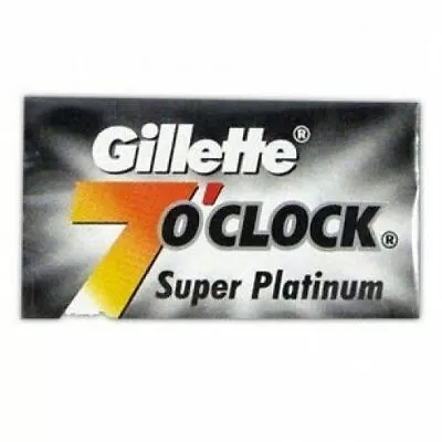 Gillette 7 O Clock Super Platinum Coated Stainless Blades Shave 50 Blades • £20.68