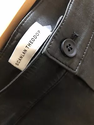 $850 • Buy New Scanlan Theodore Black Leather Pants, Aus Size 10, US 6