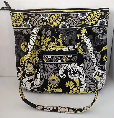 VERA BRADLEY Quilted Black/Multi 2010 BAROQUE Shoulder Tote Bag • $18