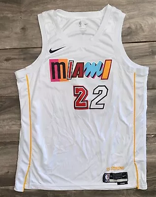 Nike Miami Heat Jimmy Butler #22 City Edition NBA Swingman Jersey White Men's XL • $39.99
