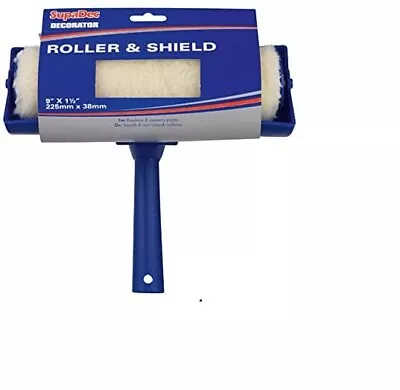 Supadec Emulsion Paint Roller & Shield 9 / 225mm For Walls Ceilings Masonry • £8.69