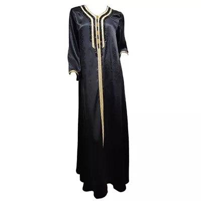 Women Elegant Ethnic For Ribbon Jalabiya Dubai Arabic Kaftan R • $57.42