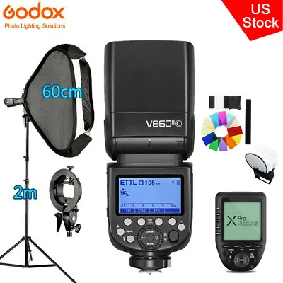 $267.30 • Buy US Godox V860III-C 2.4G TTL HSS Flash Speedlite+60*60cm Softbox Stand For Canon