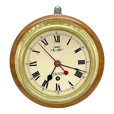 Elliott London Raf 21b/829 Brass Ships Clock Er 1952 ** Working + Military ** • £389.95