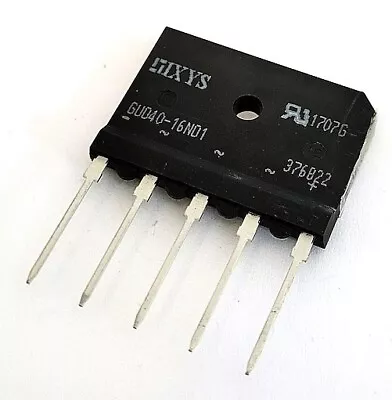 IXYS 3-Phase Bridge Rectifier 40A 1600V  GUO40-16N01 GUFP-5 (1 Pc) • $18