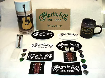 Lot/ CF MARTIN & Co Items: DENEEN MUG Puzzle Stickers Sign Picks D-28 GUITAR • $77.95