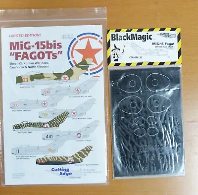 1/48 Cutting Edge MiG-15bis Fagots CED48017 And CEBM48135 Masks - NEW • $30