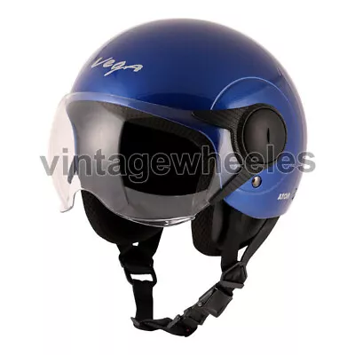 Vega Atom Blue Open Face Helmet • $95.59