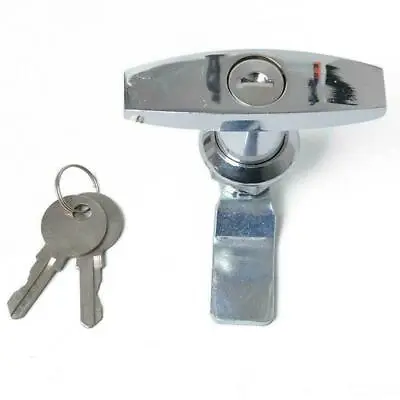 Chrome T Handle Door Lock & 2 Keys For Horse Box & Caravan & Trailer Catering • $27.60