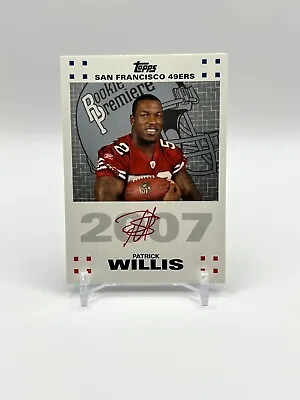 $125 • Buy 2007 Topps Rookie Premiere RPA-PWI Patrick Willis Autograph Red RARE 🔥📈 49ers
