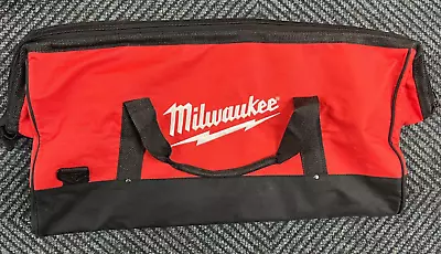 Milwaukee 24 Inch Large 6 Pocket Heavy Duty Canvas Tool Bag 24  X 12  X 12  • $28.95