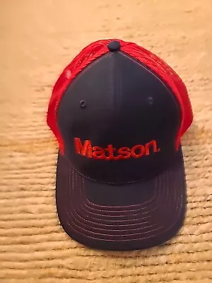 Matson Navigation Lines Hawaii Lightweight Red Mesh Hat Cap Snapback Community  • $30