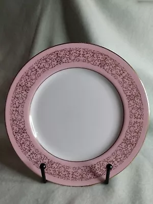 Mikasa Bone China For Mary Kay Rare Salad/Dessert Plate Pink & White Gold Border • $15