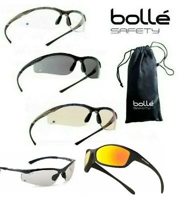 £12.33 • Buy Bolle Safety Glasses  Sunglasses,Spider Flash  Contour Smoke EN166/172 Safety  