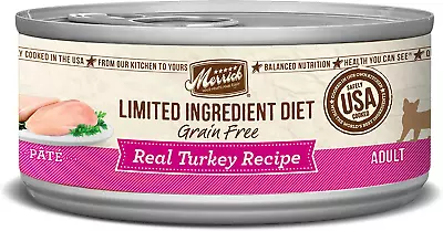 Merrick Grain Free Limited Ingredient Diet Real Meat Adult Wet Cat Food Turkey ( • $50.99
