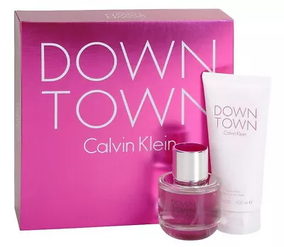 Calvin Klein Downtown Eau De Parfum 50ml EDP Body Lotion 100ml Gift Set For Her • £76.99