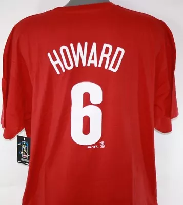 NEW Mens Majestic Philadelphia Phillies Ryan Howard #6 MLB Big & Tall T-Shirt • $12.79