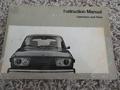 1972 VW Volkswagen 412 Owners Manual 412E • $99.95