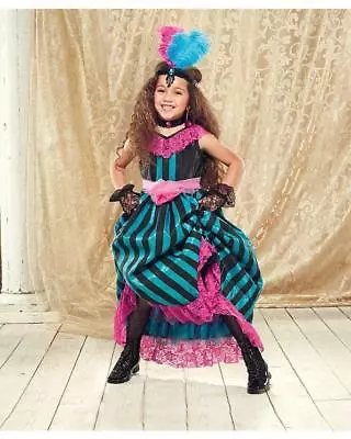 $99.99 • Buy Chasing Fireflies 12-14 Can-can Dancer Show Girl Costume/headband/gloves/tights