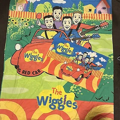 The Original Wiggles Single Doona Quilt Pillow Cover Big Red Car Australian 2005 • $22.50