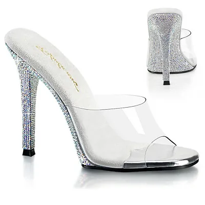 4.5  Clear Official NPC Fitness Pageant Heels Bikini Model Competition Shoes • $84.95