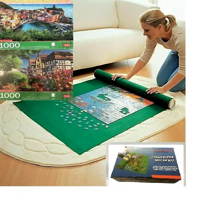 £16.99 • Buy Roll Up Jigsaw Mat Up To 2000 Pieces Easy Storage & Portable With 2 Free Jigsaws