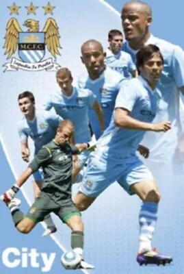 SOCCER POSTER ~ Manchester City 2011 Players 24x36  UK Import GB Eye #SP0771 ~ • $19.88