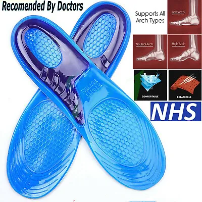 £6 • Buy Orthotic Insoles For Arch Support Plantar Fasciitis Flat Feet Back & Heel Pain