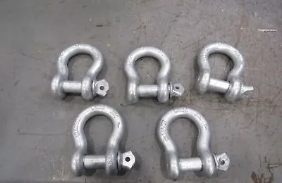 Lot Of 5 JMC Galvanized 1  Screw Pin Anchor Shackles 8.5 Ton WLL 8 1/2T • $54.99