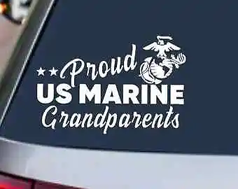 MARINE CORPS - PROUD GRANDPARENTS DECAL - USMC Military Sticker Car Truck & SUV • $7.50