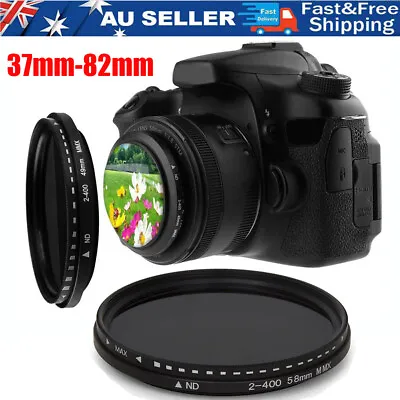 37-82mm Fader Variable ND-Filter ND2 To ND400 Neutral Density For Camera Lens MM • $18.95