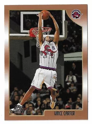 1998-99 Topps Basketball Vince Carter Rookie Card #199 Toronto Raptors RC HOF • $9.99