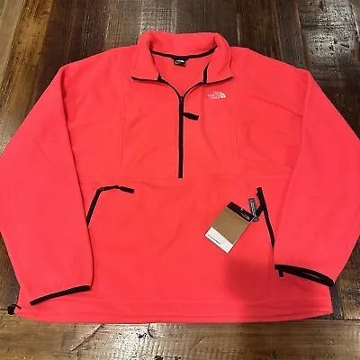 The North Face Men’s Attitude 1/4 Zip Brilliant Coral Fleece • $39.99