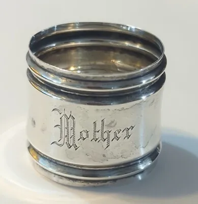 Vintage Sterling Napkin Ring Monogrammed Mother • $74.99