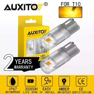 2Pc T10 SMD LED Canbus Error Free Car Side Wedge Light Bulb Amber 168 194 W5W • $8.27