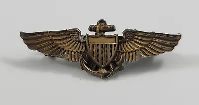 Vintage Brooch Pin WWII WW2 Naval Aviation Pilot Wings C Clasp • $20.99