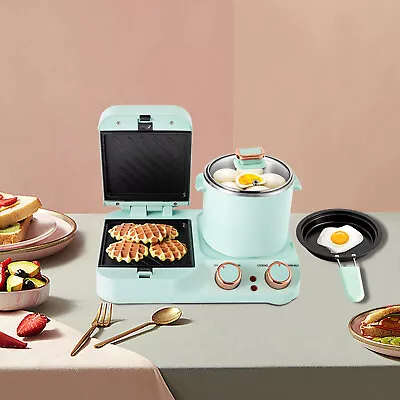 3in1 Breakfast Station Electric Mini Toaster Bread Breakfast Sandwich Maker NEW • $71.25