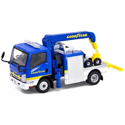 Tiny 1/64 Isuzu N Series Tow Truck With Crane Good Year City Diecast Scale Model • $24.11