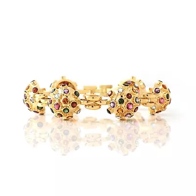 Vintage H Stern Sputnik Multi Gemstone Bracelet 18k Yellow Gold • $4250