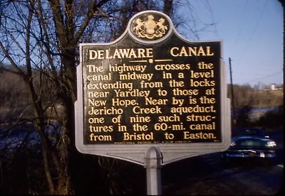 1950's- 35mm Red Bordervintage Kodachrome Slide- Delaware Canal-Waterway-bridge. • $2.99