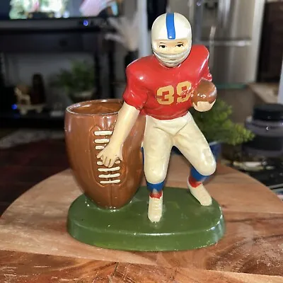VTG Sears Roebuck 1975 Pencil Sharpener 7  Football Player Ceramic Statue Figure • $20