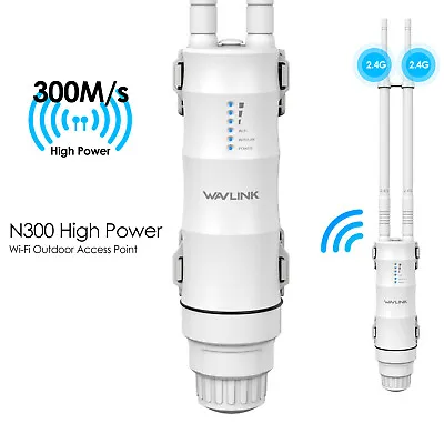 N300 Outdoor Wireless Access Point Long Range WiFi Extender IP67 Weatherproof • £47.99