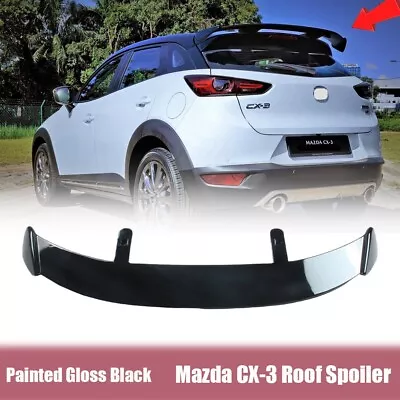 Universal Painted Rear Tailgate Roof Spoiler Window Wing Black For Mazda CX-3 • $87.19