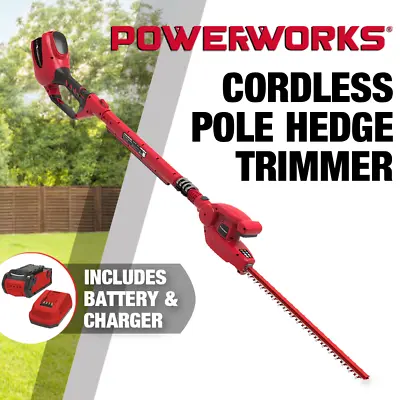 £144.99 • Buy Hedge Cutter Trimmer Cordless Powerworks Long Reach Pole 40V Greenworks