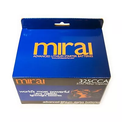 NEW Mirai Power Lithium Motorcycle Battery 325CCA MLP-2112-C4 AND Charger • $165