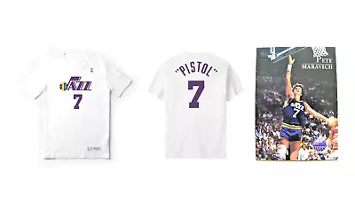 Vintage 90s Basketball Team Player Number Jersey White T-Shirt Sizes S-3XL • $15