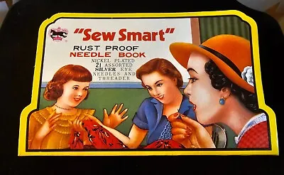 Vintage “Sew Smart Needle Book  Rust Proof 21 Needles & Threader. Japan 19 Count • $10