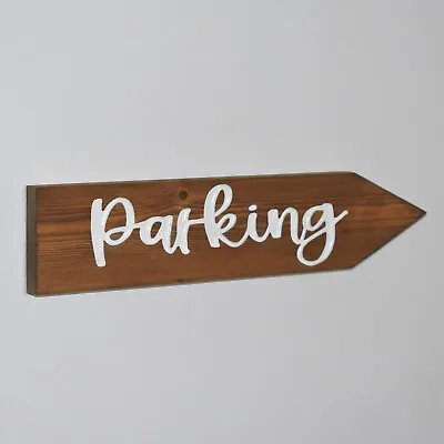 £18 • Buy Engraved Wooden Wedding Arrow Sign Personalised Directional
